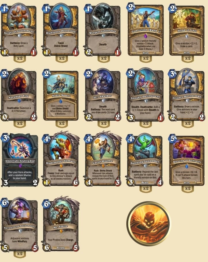 Колода 7. Колода для 7х эликсира. Колода на паладина в Hearthstone 2030